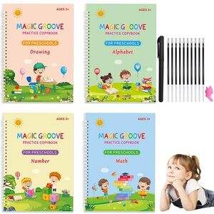 4 Pc  Handwriting Practice Book for Kids
